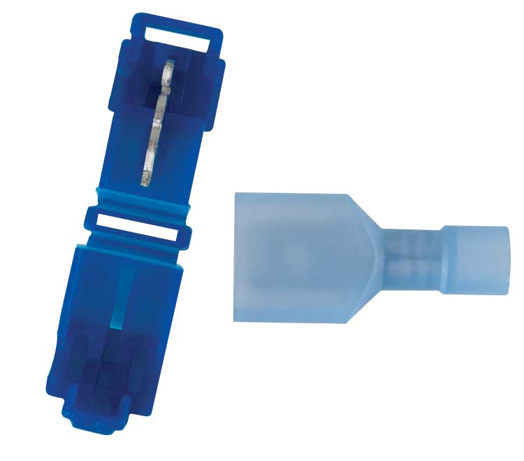 600-Piece T-Tap & Male Disconnect Wire Connector Kit, Blue 16-14 AWG Gauge, UL, With Fuse Lock Quick Splice Combo