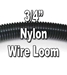 3/4" Diameter NYLON Split Wire Loom Flex-Guard Convoluted Tubing - 