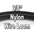 3/8" Diameter NYLON Split Wire Loom Flex-Guard Convoluted Tubing - 