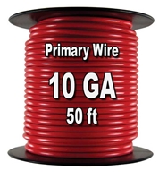 Automotive Primary Wire, 10 AWG, 50ft Spool Automotive Primary Wire, 10 AWG, 50ft Spool