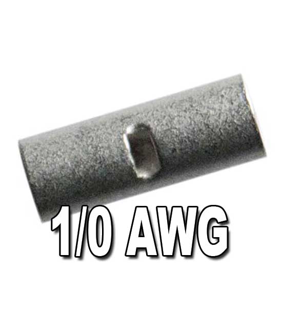 H.D. Seamless Tin-Plated Copper Butt Connectors 1/0 AWG