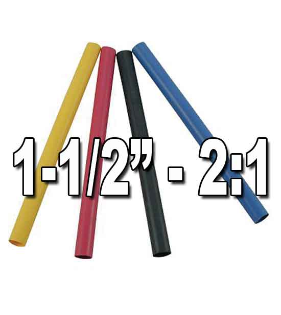1 1/2" 2:1 Single/Thin Wall Heat Shrink Polyolefin Tubing  1 1/2" 2:1 Single/Thin Wall Heat Shrink Polyolefin Tubing 