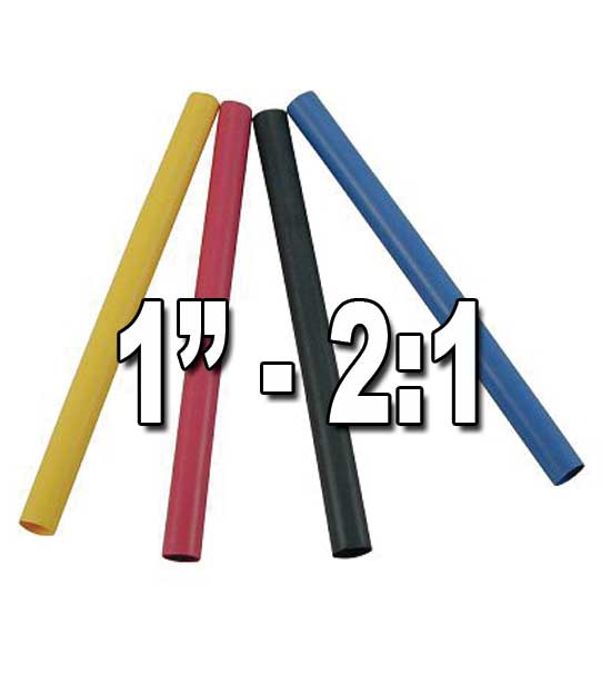 1” 1” (1.000”) 25.40mm 2 to 1 Single/Thin-Wall Polyolefin Heat Shrink Tubing