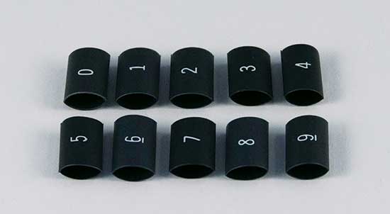1/4” Heat Shrink Markers - 40 Pcs.