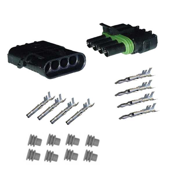 2236F - Weather Pack Four Cavity Project Kit, 14-16GA, 1 Set 2236F - Weather Pack Four Cavity Project Kit, 14-16GA, 1 Set