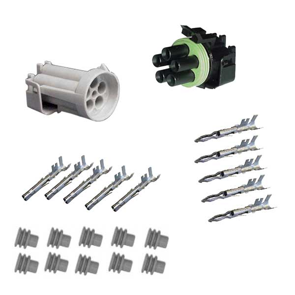 2237F - Weather Pack Five Cavity Project Kit, 14-16GA, 1 Set  2237F - Weather Pack Five Cavity Project Kit, 14-16GA, 1 Set 