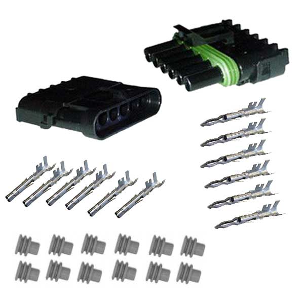 2238F - Weather Pack Six Cavity Project Kit, 14-16GA, 1 Set  2238F - Weather Pack Six Cavity Project Kit, 14-16GA, 1 Set 