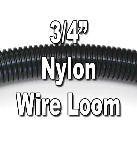 3/4" Diameter NYLON Split Wire Loom Flex-Guard Convoluted Tubing 3/4" Diameter NYLON Split Wire Loom Flex-Guard Convoluted Tubing