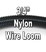 3/4" Diameter NYLON Split Wire Loom Flex-Guard Convoluted Tubing 3/4" Diameter NYLON Split Wire Loom Flex-Guard Convoluted Tubing