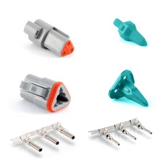 3 Wire Deutsch Style Amphenol AT Connectors