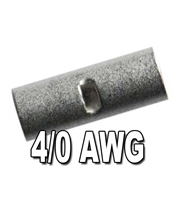 H.D. Seamless Tin-Plated Copper Butt Connectors 4/0 AWG