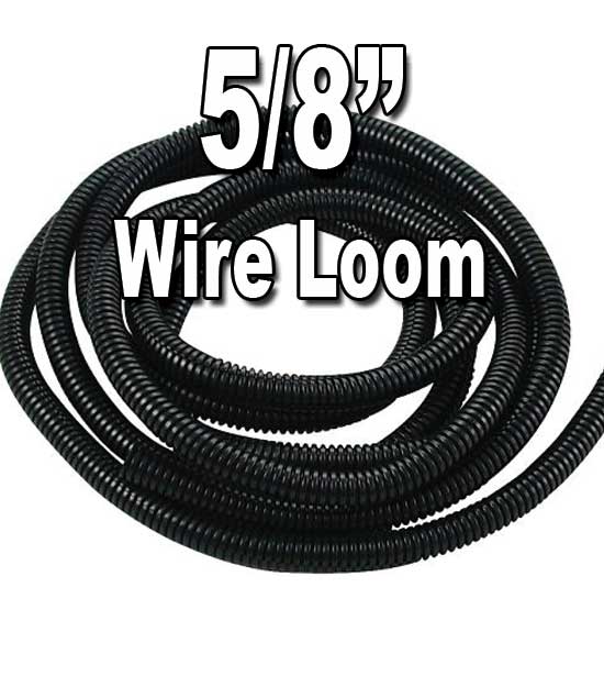 Nylon Wire Loom, Split Corrugated Sleeving, 125°C, Black - 5 Sizes and 17  Lengths Available