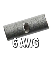 H.D. Seamless Tin-Plated Copper Butt Connectors 6 AWG