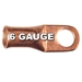 6 AWG Seamless Tubular Copper Lugs with Flared Ends