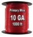Automotive Primary Wire, 10 AWG, 1,000 Ft