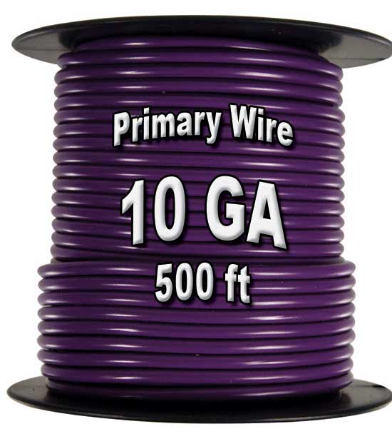 Hammond Manufacturing - 124D - Primary Wire - Rated 105C 12 AWG, Purple 500 ft