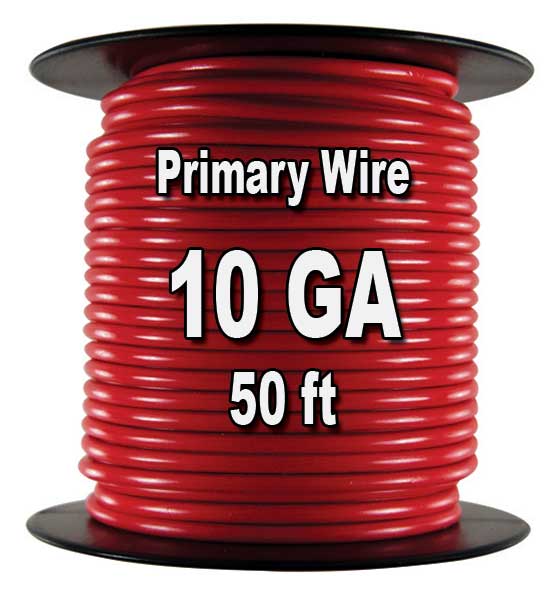 Automotive Primary Wire, 10 AWG, 50ft Spool Automotive Primary Wire, 10 AWG, 50ft Spool