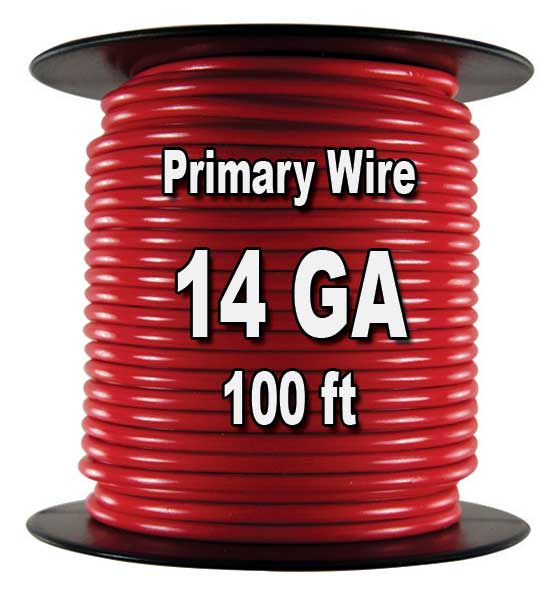 14 Gauge Primary Wire 6 Roll Assortment Pack 100 Ft of Copper Clad Aluminum  12V