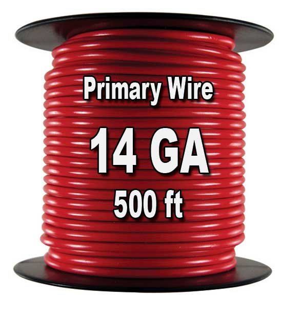 Automotive Primary Wire, 14 AWG, 500 Ft. Spool