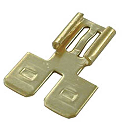 Ten Flat Single Female to Double Male .250 Disconnect Terminal Adapter 1/4 Tab