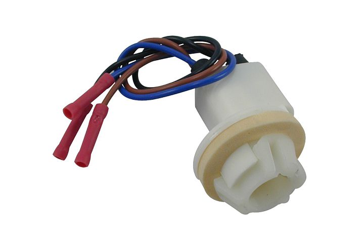 3-Wire Ford Double Contact Turn & Parking Light Socket w/ Butt Terminated Wires.