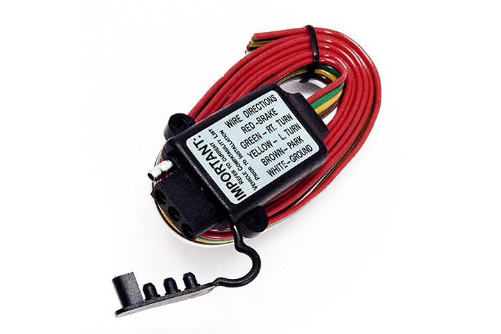 5-Wire to 4-Pole Universal Utility & Tail Light Convertor with Cap.
