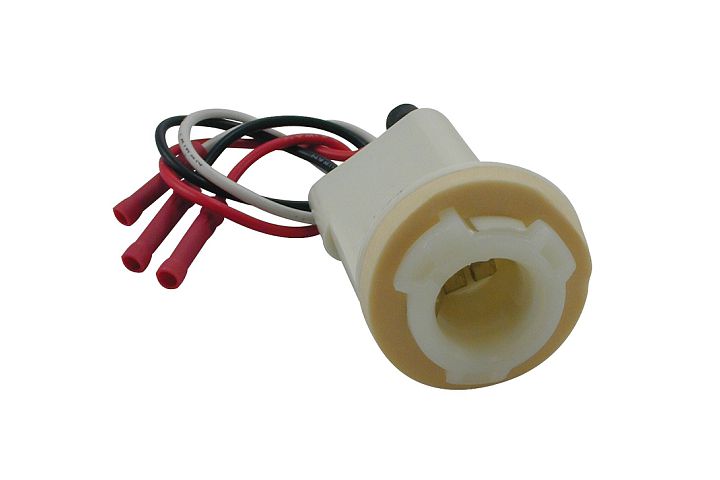 3-Wire Ford & GM Double Contact Turn & Parking Light Socket w/ Butt Terminated Wires.