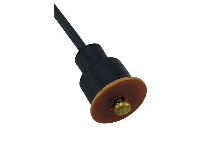 1-Wire Universal Single Contact Light Socket Base w/ Phenolic Disc & Weatherproof Boot.