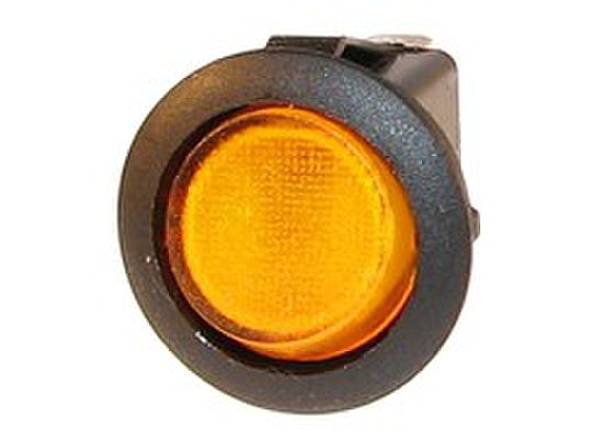 Round Illuminated Rockers (S.P.S.T. 16A @ 12 Volt)