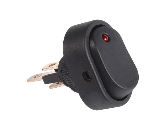 Oval LED Rocker switch (S.P.S.T. 16A @ 12 Volt)