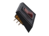 JT&T (2980F) - 16 AMP @ 12 Volt S.P.S.T. Illuminated On/Off Red Rocker Switch in Panel Mount Combination, 1 Pc.