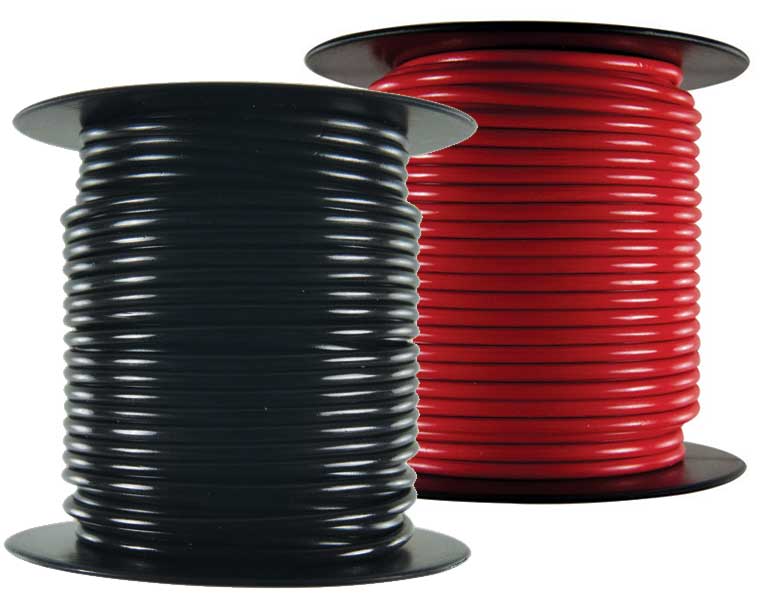 Copperfield 10 Gauge GXL Automotive Wire – 50 Ft Black & 50 Ft Red = 100 Ft Total – Made In USA