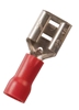 Push-On Disconnect Terminals, Vinyl Insulated, 22-18 AWG Red