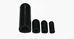 Assorted Black Rubber Vacuum Caps | 20 Pcs.