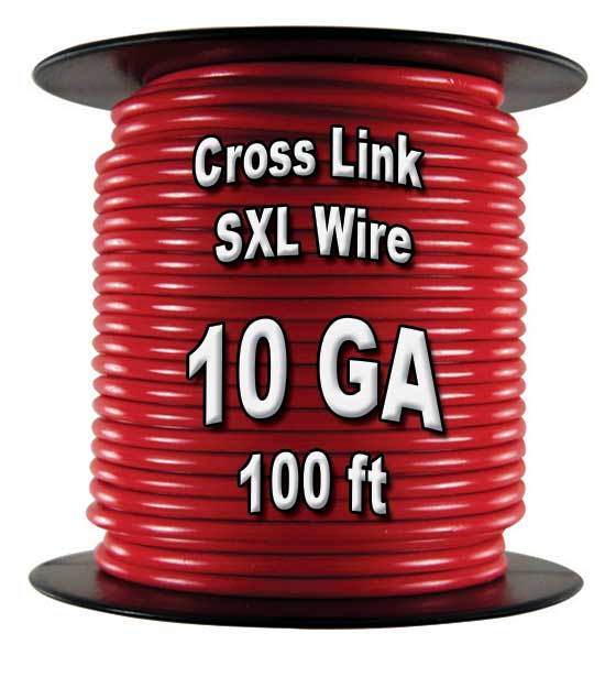 Crosslink Wire SXL Cross-Linked Wire, 10 AWG, 100ft Spools