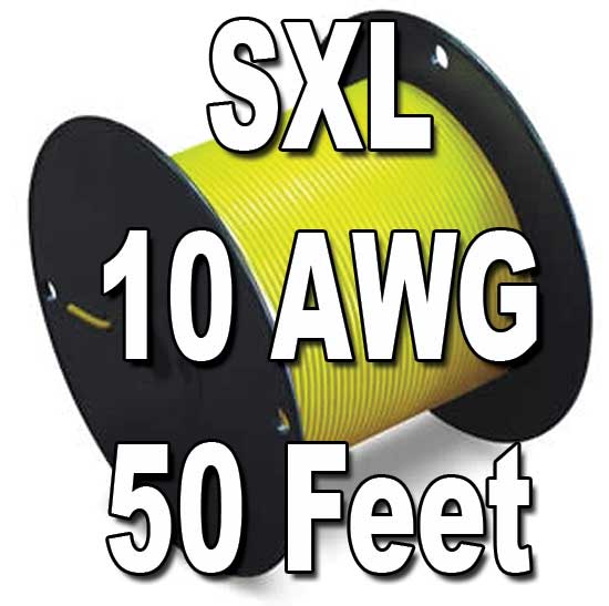 SXL Cross-Linked Wire, 10 AWG, 50ft Spools SXL Cross-Linked Wire, 10 AWG, 50ft Spools