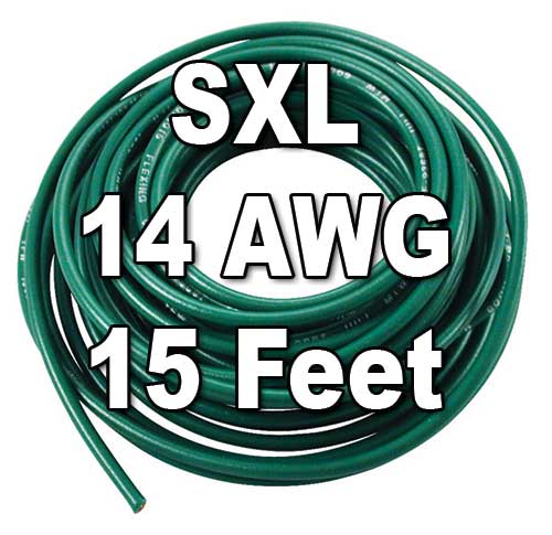 Red 14 AWG Marine Wire -Tinned Copper Primary Boat Cable Yellow and White Green Available in Black Made in The USA 