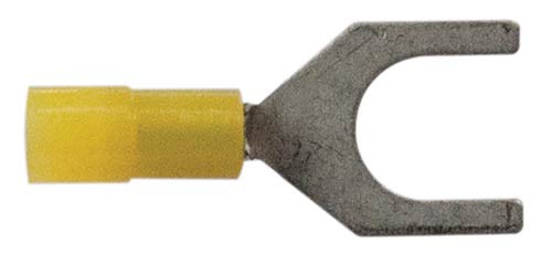4 Gauge Gold Spade Fork Terminal 80 pack Wire Crimp Insulated 5/16 connector AWG 4 Gauge Gold Spade Fork Terminal 80 pack Wire Crimp Insulated 5/16 connector AWG