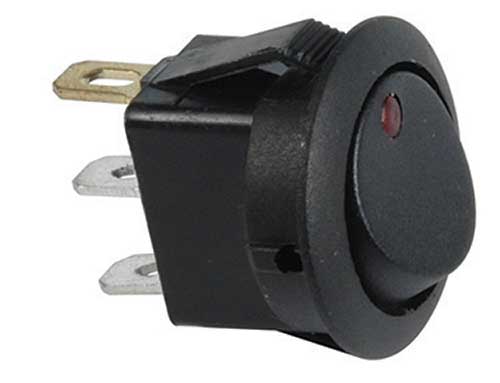 16 AMP @ 12 Volt LED Illuminated On/Off Round Rocker Switches 16 AMP @ 12 Volt LED Illuminated On/Off Round Rocker Switches